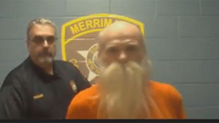 81-year-old David Lidstone, known as 'River Dave' appears in court via video conference.