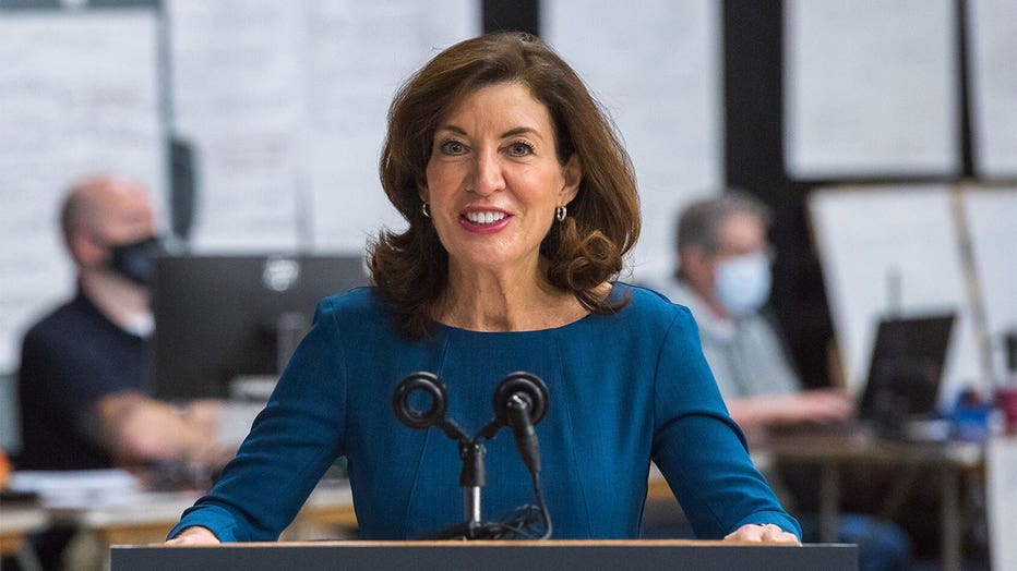 Lt. Gov. Kathy Hochul speaks in Henrietta, N.Y. on Jan. 20, 2021. (Governors Press Office)