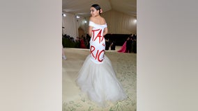 AOC wears gown with 'Tax the Rich' on it to Met Gala