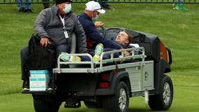 Actor Tom Felton carted off course during Ryder Cup celebrity match