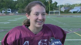 Sofia LaSpina is first female football player to score touchdown on Long Island