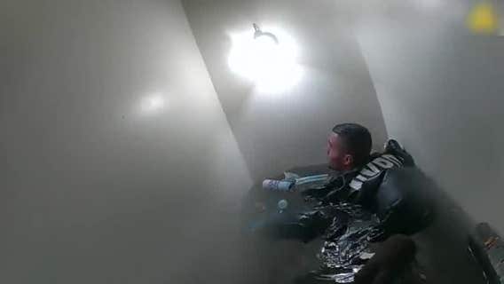 VIDEO: NYPD officers try to reach flooded Queens apartment to save Ida victims