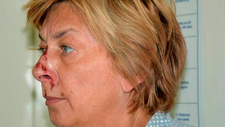 This undated photo provided by the Croatian Police shows the woman who was found on the Adriatic island of Krk on Sept. 12, 2021.(Croatian Police via AP)