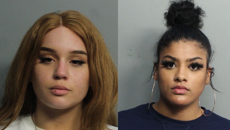 Elizabeth Labbe, 19, (left) and Kimberly Lebron-Martinez, 20. (Miami Dade County Corrections)
