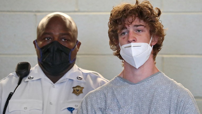 Jack Callahan, 19, is arraigned in Plymouth District Court in Plymouth, MA on June 29, 2021. (Photo by David L. Ryan/The Boston Globe via Getty Images)