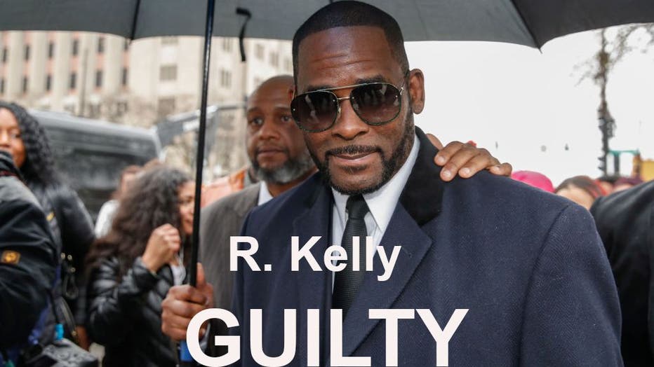 A jury in downtown Brooklyn found R&B star R. Kelly guilty in his federal sex trafficking trial.