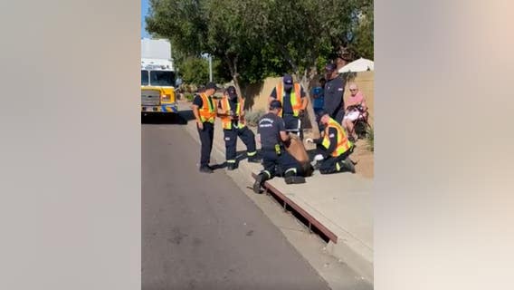 Firefighters rescue man trapped in Glendale storm drain for several days
