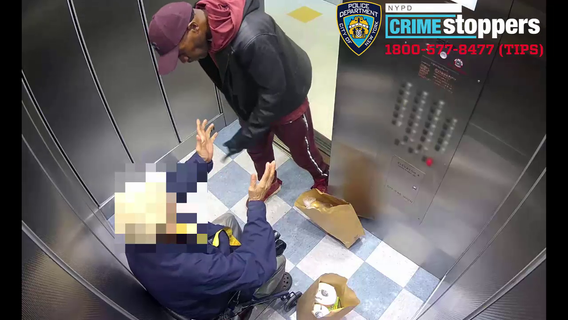 VIDEO: Man robs 80-year-old at knifepoint inside elevator in East Village