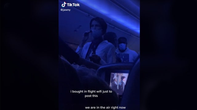 Airplane passenger uses microphone to rant about pandemic midflight