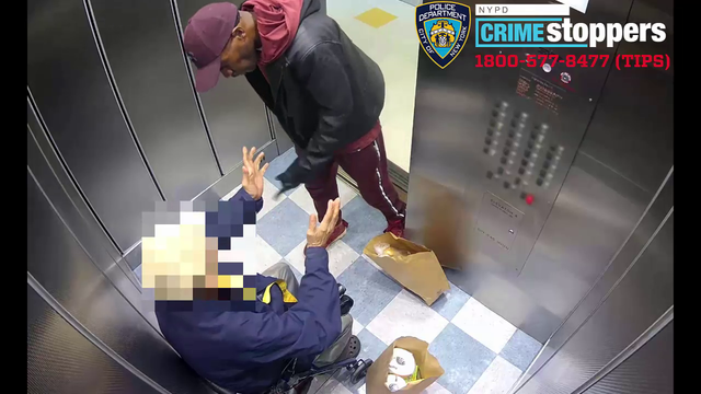 VIDEO: Man robs 80-year-old at knifepoint inside elevator in East Village