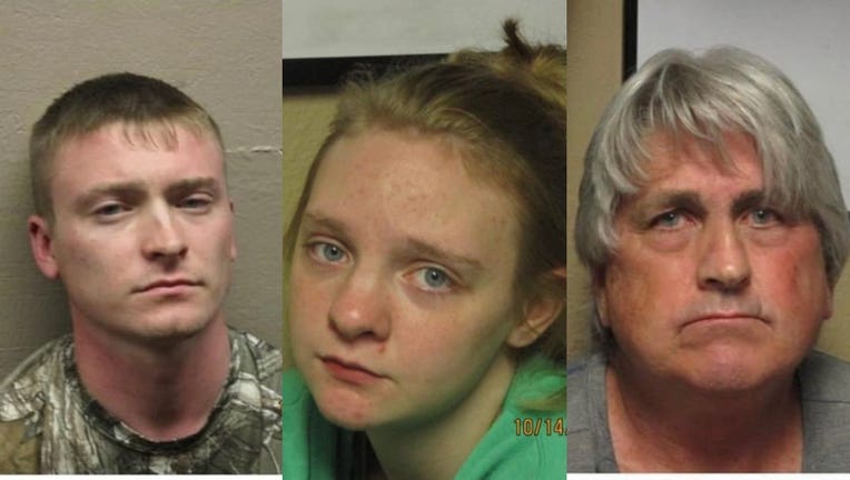 Eric Nanney, Kaitlyn Morgan, and Ricky Nanney(Bollinger County Sheriff's Office)