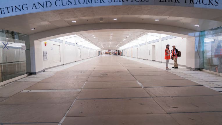 View of interior of East Side Access project under