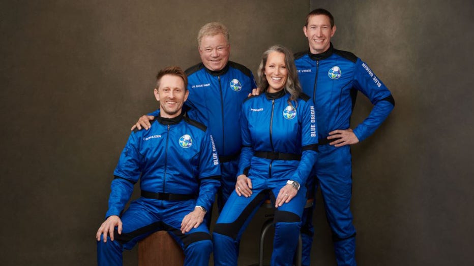 The crew on Blue Origin’s New Shepard NS-18. Provided image / Blue Origin