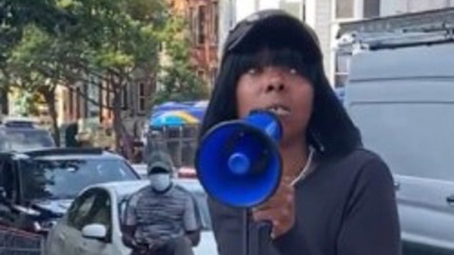 The NYPD is looking for the woman in this photo after she poured gasoline in front of the Yeshiva of Flatbush and set the gasoline on fire.