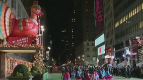 Macy's Thanksgiving Day Parade rehearsals in Herald Square