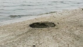 Suffolk cops investigating explosion that left crater on beach