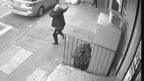 VIDEO: Child nearly struck by bullet in gunfight on Bronx sidewalk