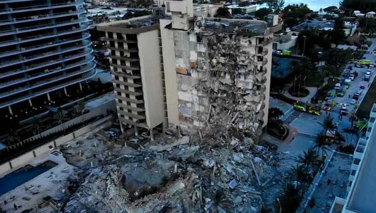 condo collapse miami drone