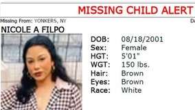 Missing Child Alert cancelled for Yonkers female