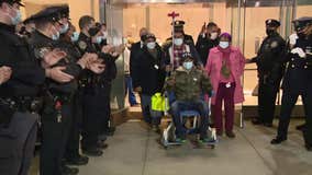 NYPD officer returns home after long COVID battle