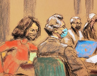 ghislaine maxwell courtroom drawing