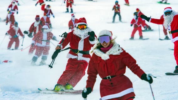 Skiing Santas back to shredding Maine slopes for charity