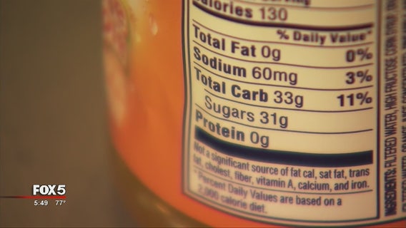 High sugar warnings on menus in NYC