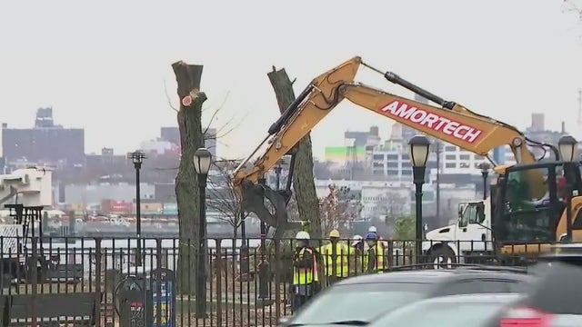 Protesters object to ongoing work at East River Park