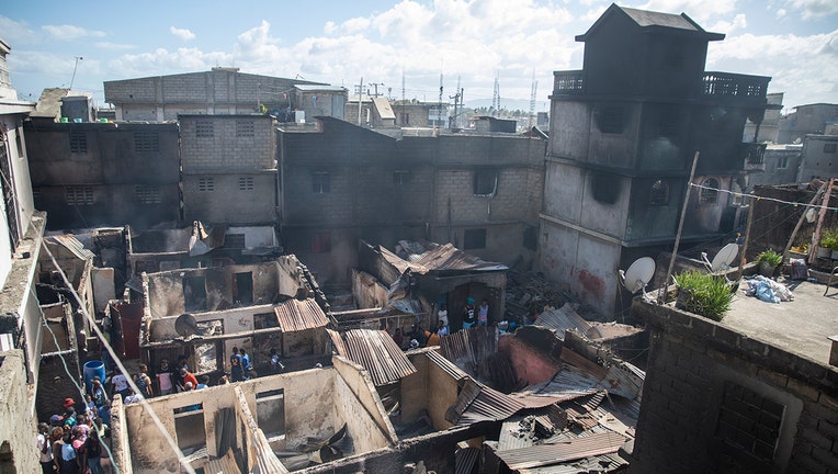 Burned out homes and buildings