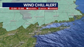 Dangerously cold wind-chills in New York area Saturday morning