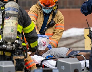 13 people, including 9 children were killed, with firefighters making dramatic rescues using tower ladders and ladders, after a fire broke out inside a third floor duplex apartment at 333 East 181st Street in the Bronx on Sunday January 9, 2022. 