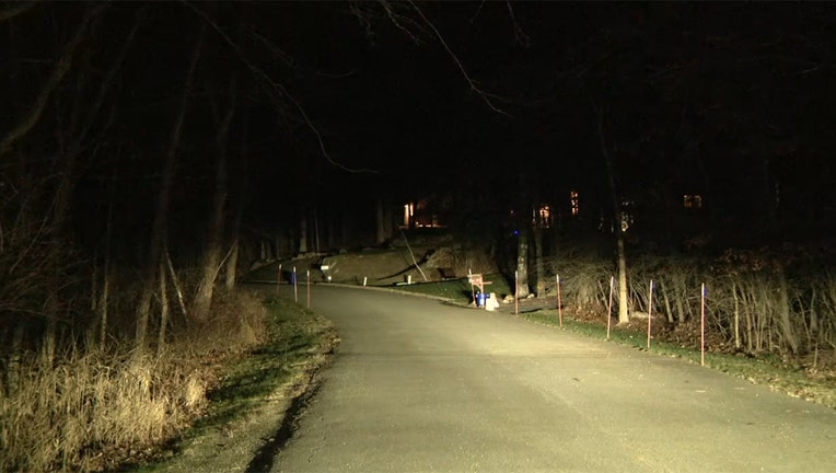 A dark rural street