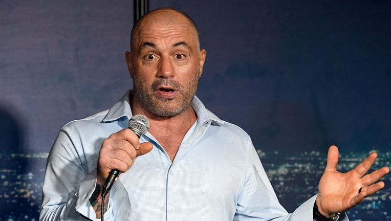 FILE - Comedian Joe Rogan performs during his appearance at The Ice House Comedy Club on April 17, 2019, in Pasadena, California. (Photo by Michael S. Schwartz/Getty Images)