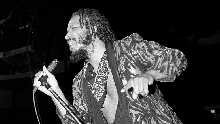 James Mtume performing with Mtume at Madison Square Garden in New York City on September 16, 1983. (Photo by Ebet Roberts/Redferns)