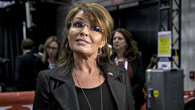 Sarah Palin, former governor of Alaska, speaks to members of the media in Las Vegas, Nevada, U.S., on Wednesday, Oct. 19, 2016. (Andrew Harrer/Bloomberg via Getty Images)