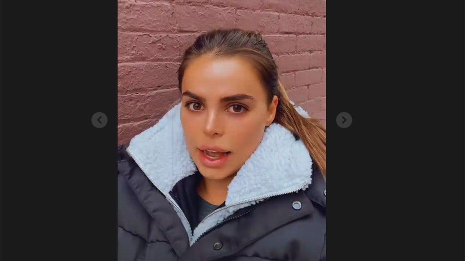 Model Brooks Nader warned her Instagram followers about being tracked with an Apple AirTag. (Instagram image)