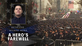 NYPD Detective Wilbert Mora funeral