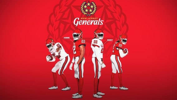 USFL New Jersey Generals uniforms revealed