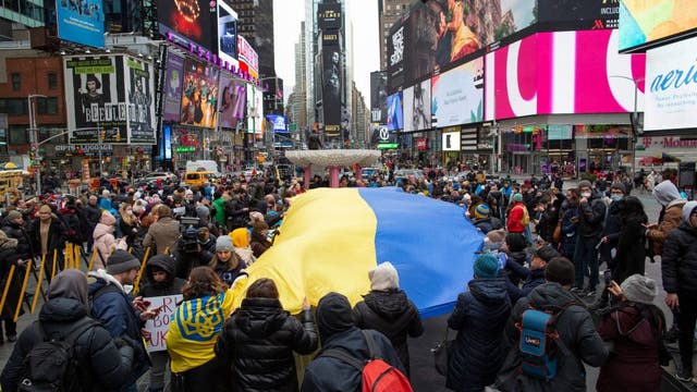 NYC rally against Russian invasion of Ukraine