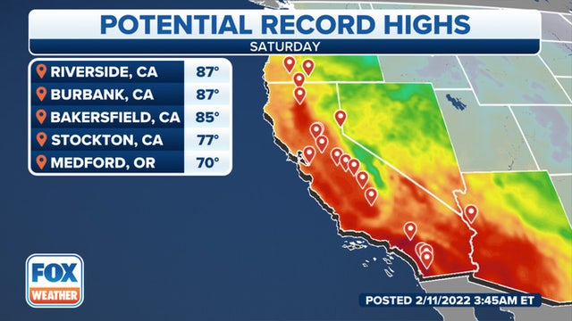Heat advisories posted in Southern California, including Los Angeles and San Diego, through Super Bowl Sunday