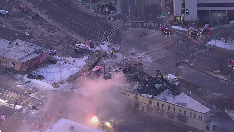 A gasoline tanker truck crashed into a La-Z-Boy furniture store in Rockville Center on Feb. 16, 2022.