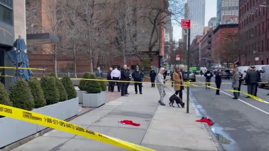 Sources told FOX 5 News that a city sanitation worker defending his daughter in a domestic dispute was shot by the girl's boyfriend's brother outside a building on West 52nd Street.