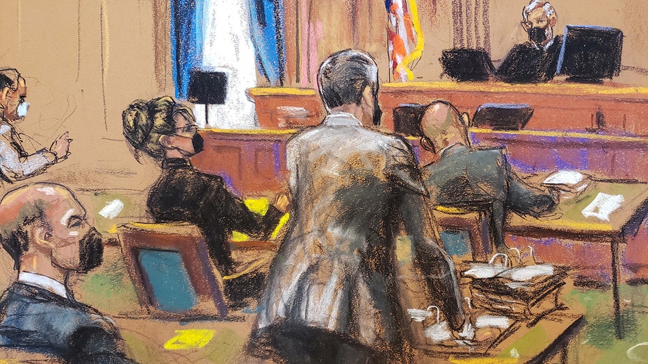 Former Alaska Governor Sarah Palin in a NYC courtroom for her libel lawsuit against the NY Times. (Jane Rosenberg)