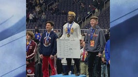 Teen wrestling champion credits his recovery from tragedy