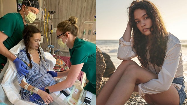 Model who had both legs amputated leaves hospital in time for 21st birthday