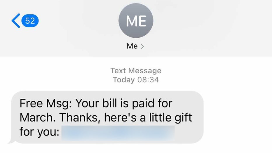 Verizon spam text blurred edit