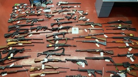 Ghost guns, machine gun, bombs among illegal arsenal, police say