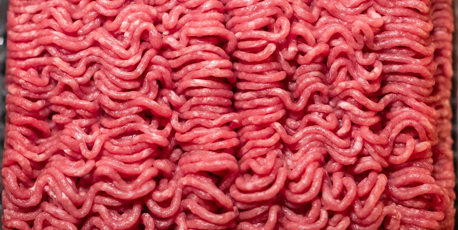 Red Raw Ground Beef Comes Out Stock Photo 1517586899