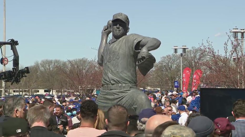 A statue of the late NY Mets Hall of Famer Tom Seaver was unveiled at Citi Field. April 15, 2022