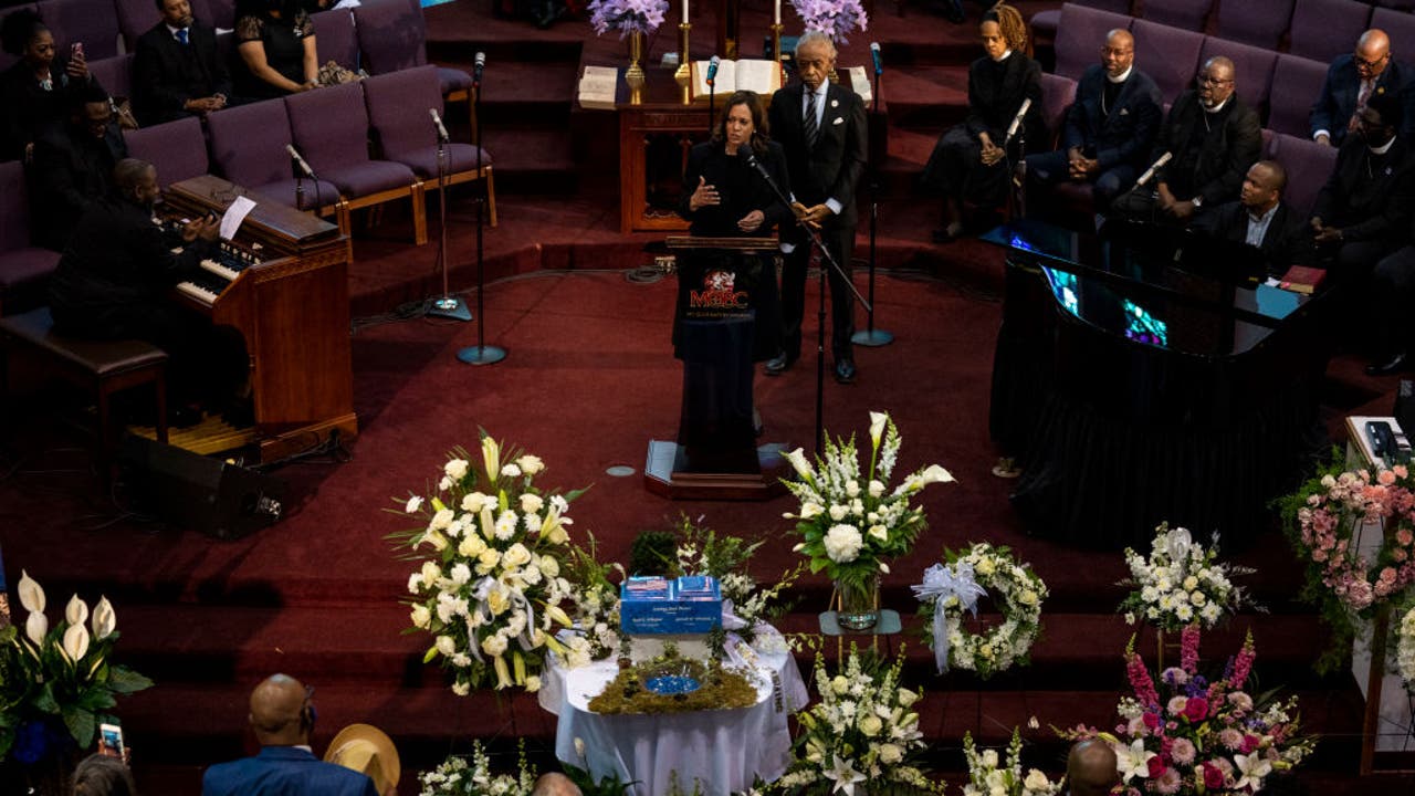 Mayor Eric Adams, VP Kamala Harris Attend Funeral For Buffalo Shooting ...